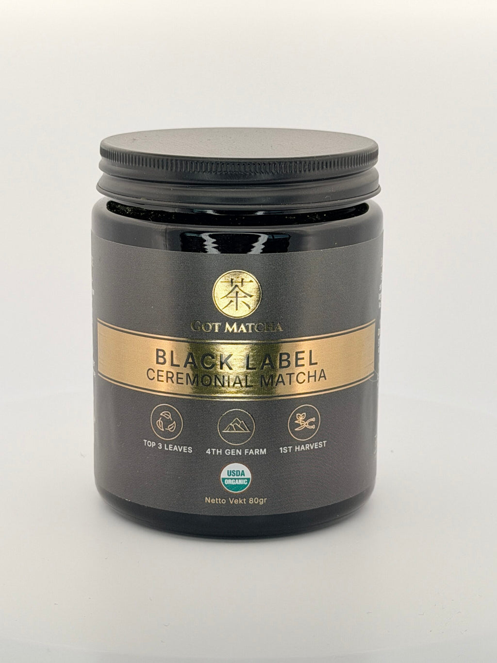 GotMatcha Ceremonial Black Label Matcha Miron glass 80 g