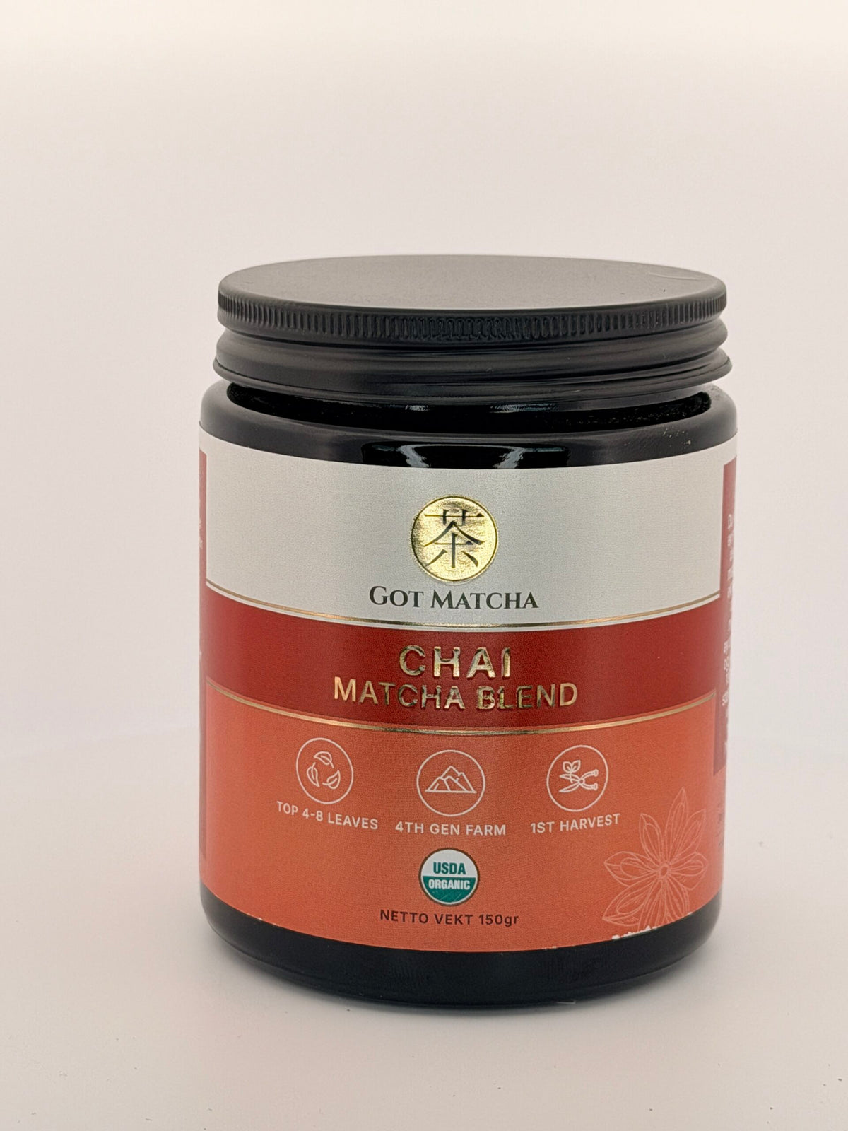 GotMatcha Chai blend tea Miron glass 150 gr