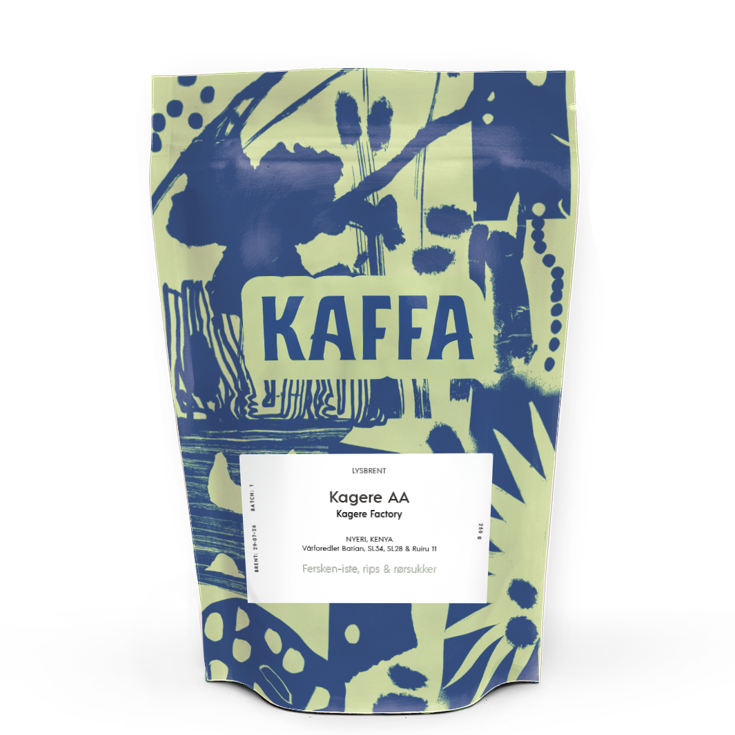 Pose med kaffebønner Kenya Kagere AA 250g