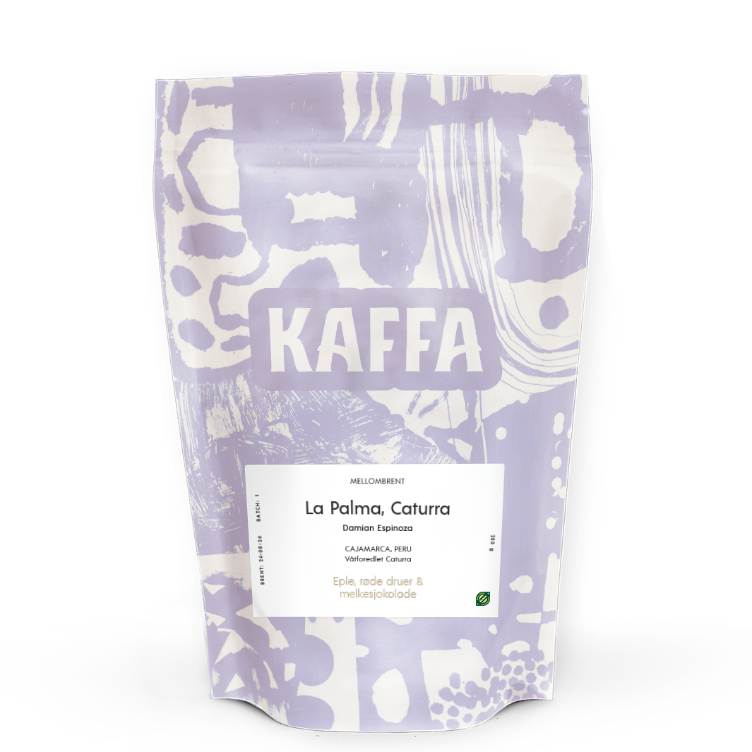 Pose med Peru La Palma Caturra kaffebønner 250g