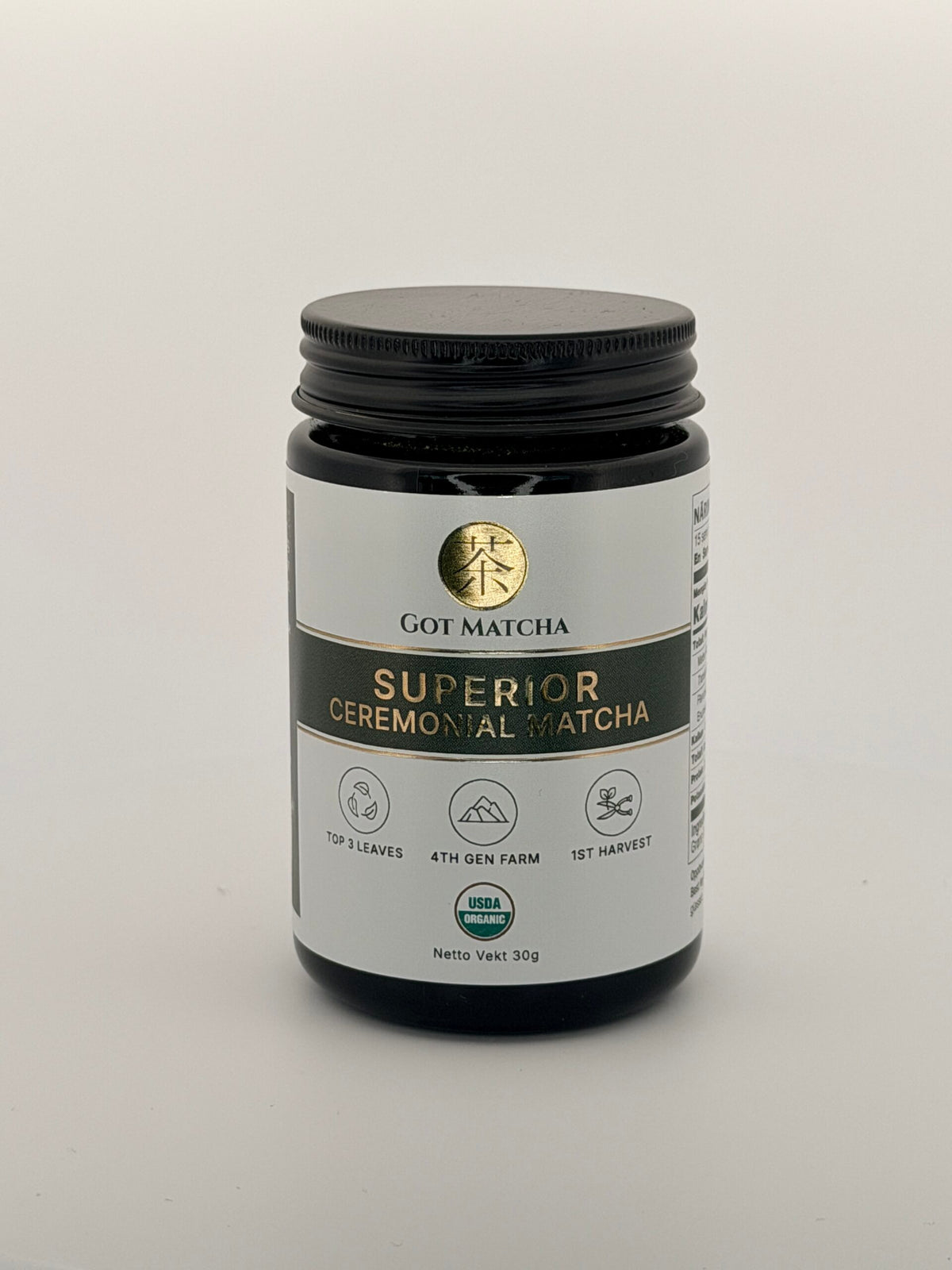 GotMatcha Superior Ceremonial Matcha Miron Glass 30 gr