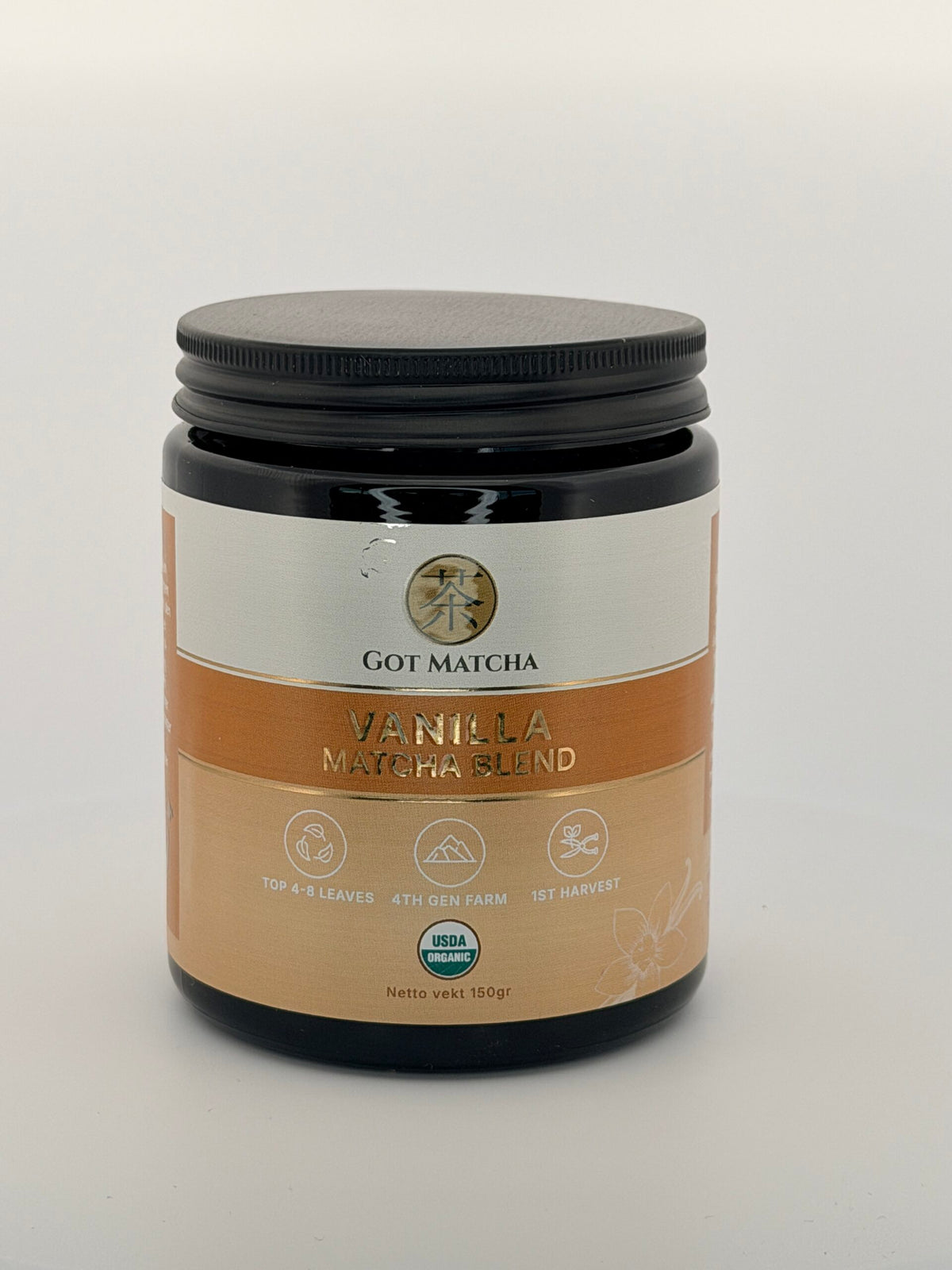 GotMatcha Vanilla blended tea Miron glass 150 gr